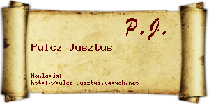 Pulcz Jusztus névjegykártya